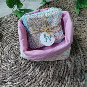 Lingette démaquillante Bouclette de Bambou + Panière